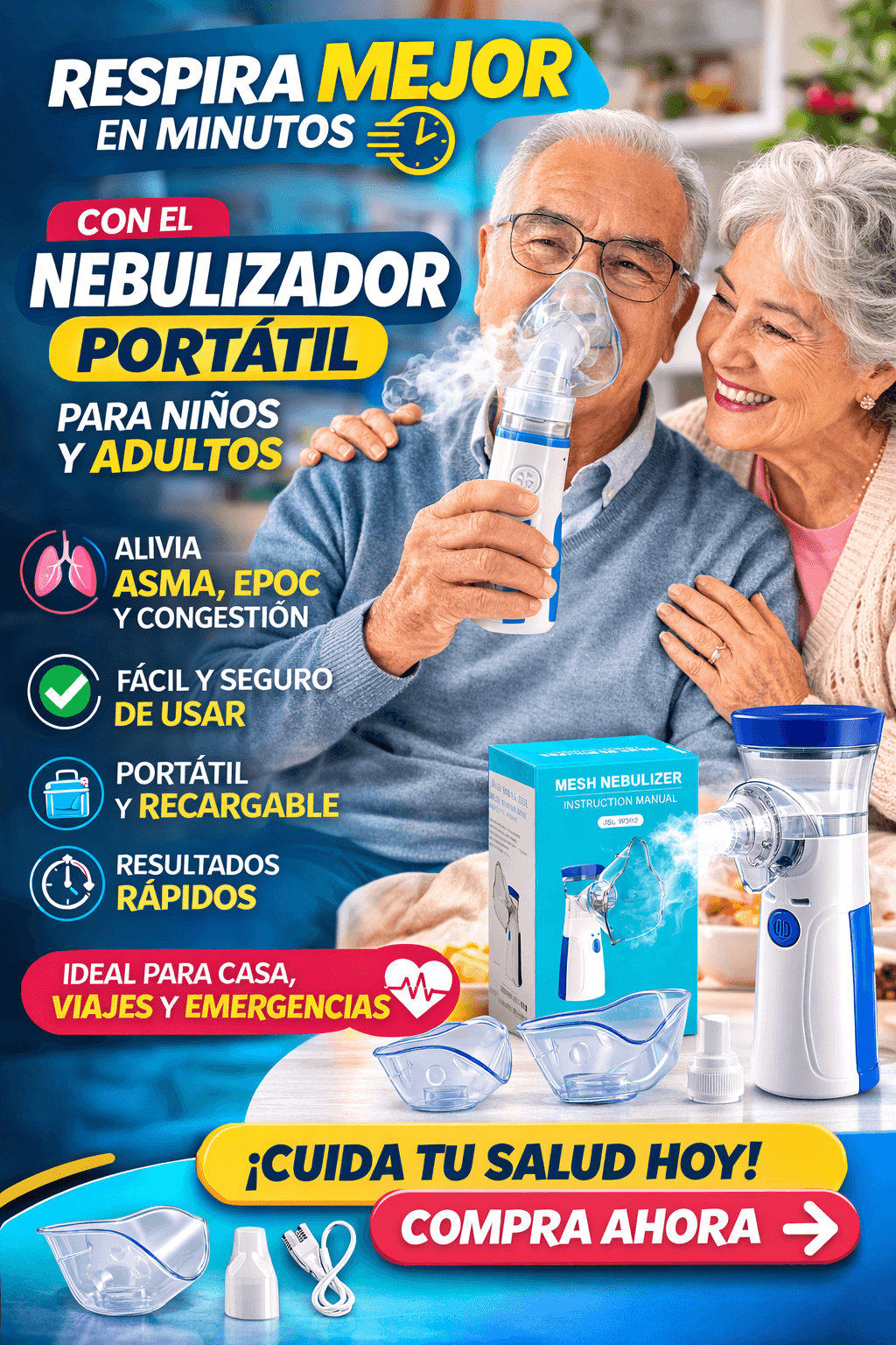 Nebulizador Para Ninos Y Adultos